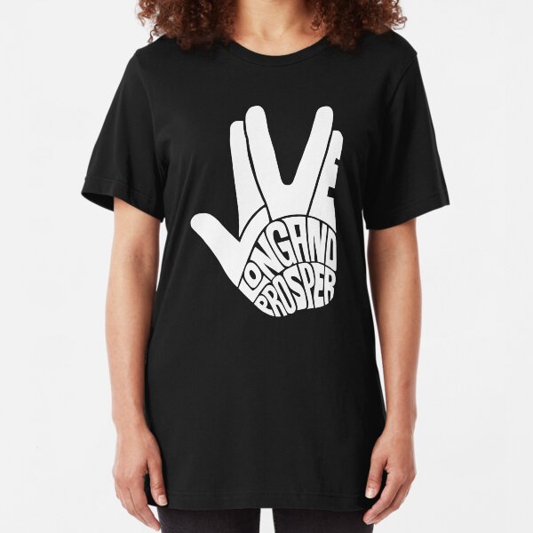 Star Trek Live Long and Prosper White Slim Fit T-Shirt