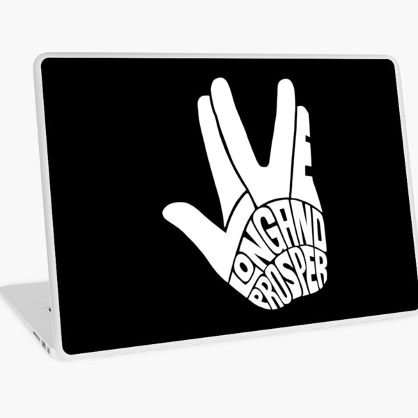 Star Trek Live Long and Prosper White Vinilo para portátil