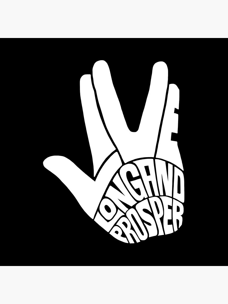 Star Trek Live Long and Prosper White by seaning