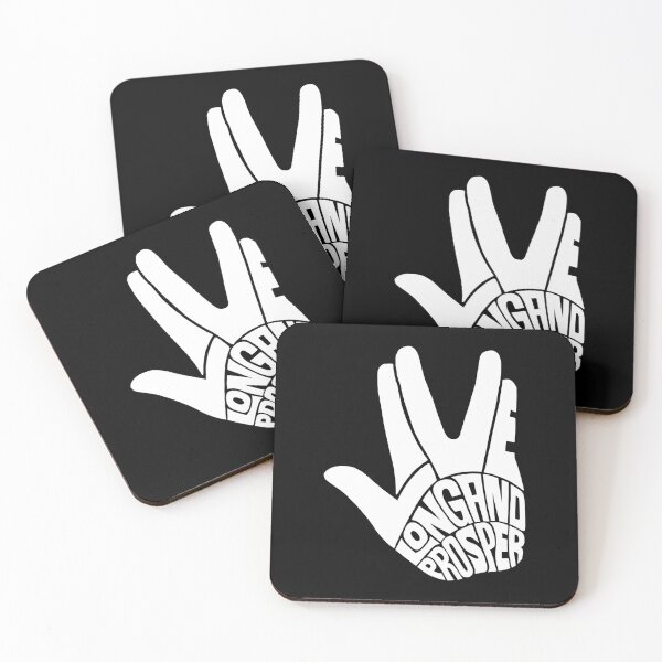 Star Trek Live Long and Prosper White Coasters (Set of 4)
