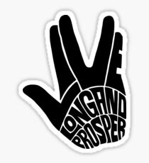 Star Trek Live Long and Prosper White Sticker