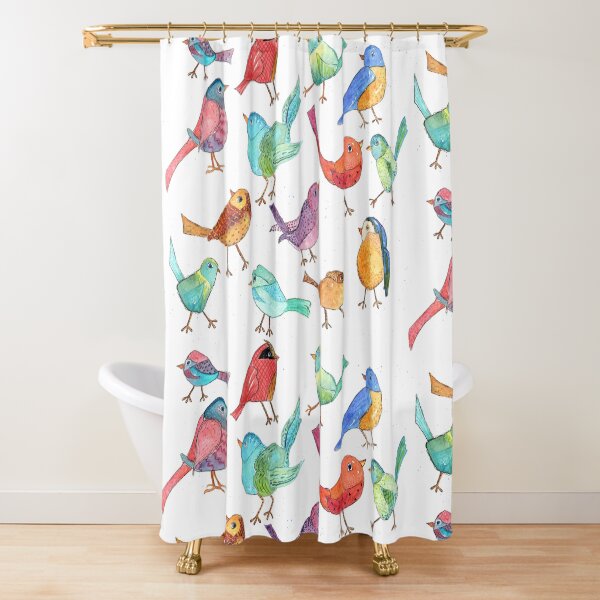 Birds, Birds, and More Birds Shower Curtain