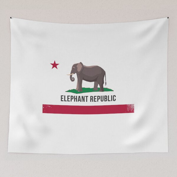 Item preview, Elephant Republic California Republic Flag with Dachshund Dog designed and sold by TeagoShirts.