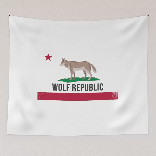 Item preview, Wolf Republic California Republic Flag with Dachshund Dog designed and sold by TeagoShirts.
