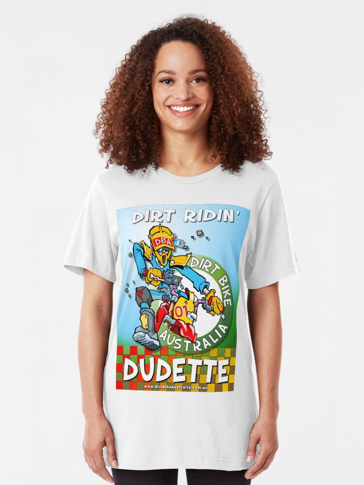 Alternate view of Dirt Ridin’ Dudette T-Shirt Slim Fit T-Shirt