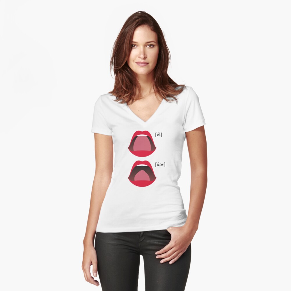 Item preview, Fitted V-Neck T-Shirt designed and sold by merimeaux.