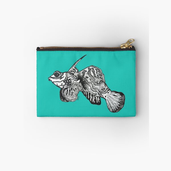 Item preview, Mandarinfish (Synchiropus splendidus) in black pen designed and sold by Cheryl Duerden.