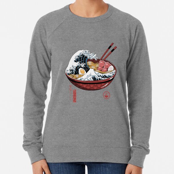 Great Ramen Wave White Lightweight Sweatshirt