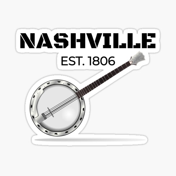Nashville Established 1806 Banjo Sticker