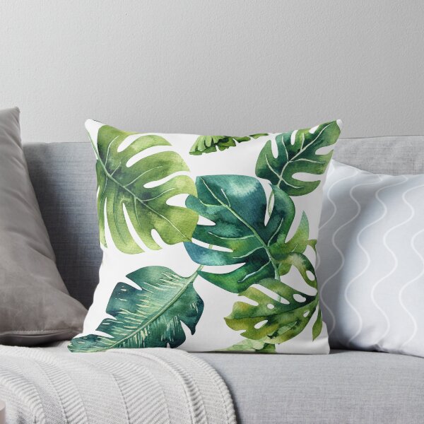 Item preview, Watercolor Monstera Leaf Pattern designed and sold by Feisty-Fox.