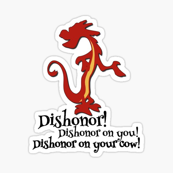 Mushu Mulan Déshonneur Sticker