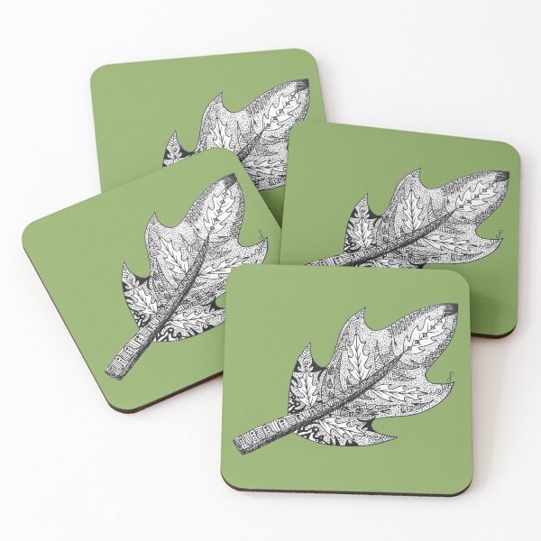 Item preview, 'Foliate' Leaf Design in black pen designed and sold by Cheryl Duerden.