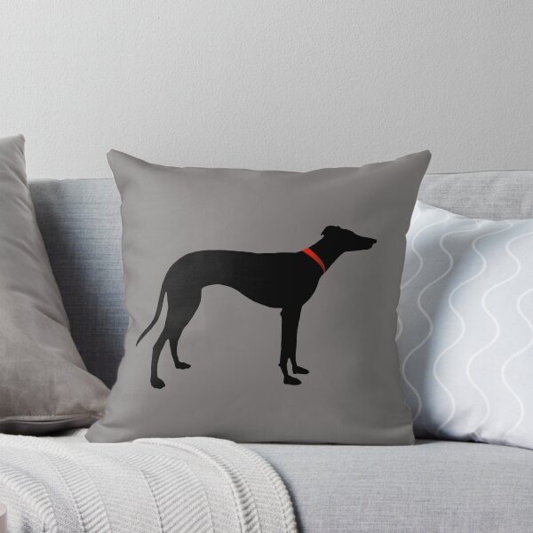 Item preview, Black sighthound silhouette with collar designed and sold by houndpixnz.