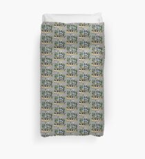 Slide Jump Rally - Colour/Grey Duvet Cover