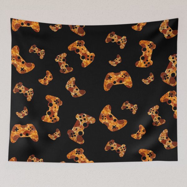 Item preview, Pepperoni Cheese Pizza Gamer Gaming Controller Pattern  designed and sold by SharkaSplat.