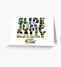Slide Jump Rally - Colour/White Greeting Card