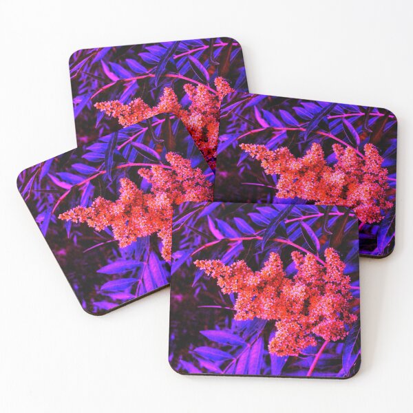 Item preview, Red and Blue Sideways Sumac designed and sold by The Rage Garden.
