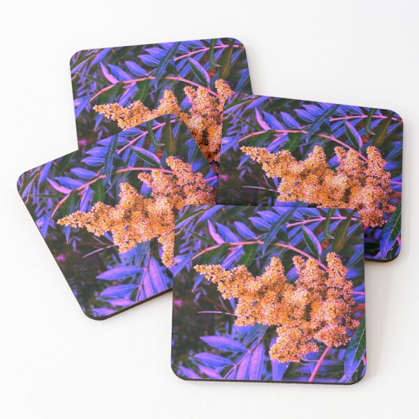 Item preview, Blue and Gold Sideways Sumac designed and sold by The Rage Garden.