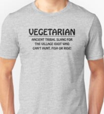 FUNNY T SHIRT VEGETARIAN VEGAN TRIBAL HUMOR Unisex T-Shirt