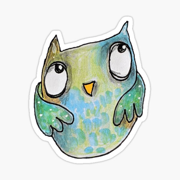 Peeking Owl Sticker