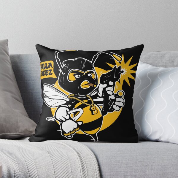 Killer Beez Throw Pillow