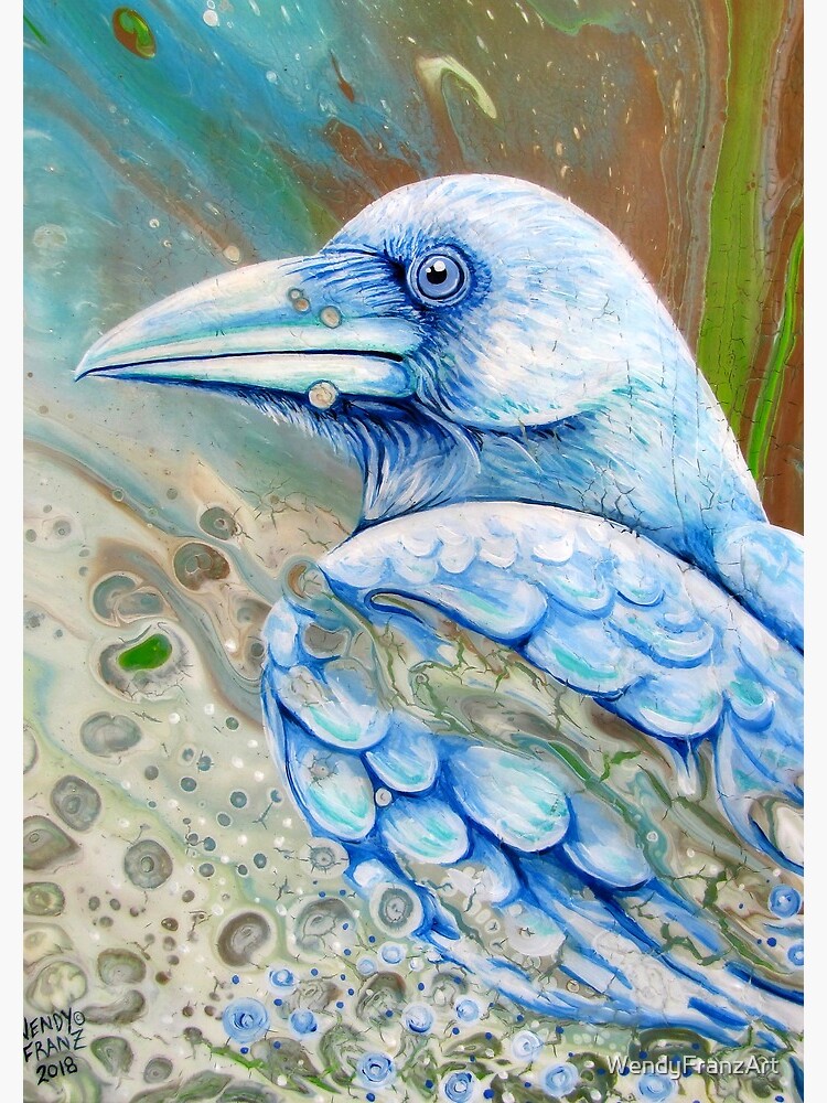 White Sprit Raven by WendyFranzArt