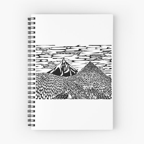 Item preview, Cascade Mountain Block Print designed and sold by natalievmason.