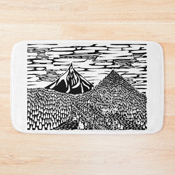Item preview, Cascade Mountain Block Print designed and sold by natalievmason.