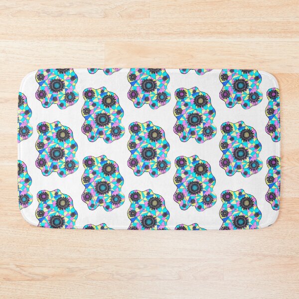 Item preview, Neon Geometric Flower Repeating Version designed and sold by The Rage Garden.