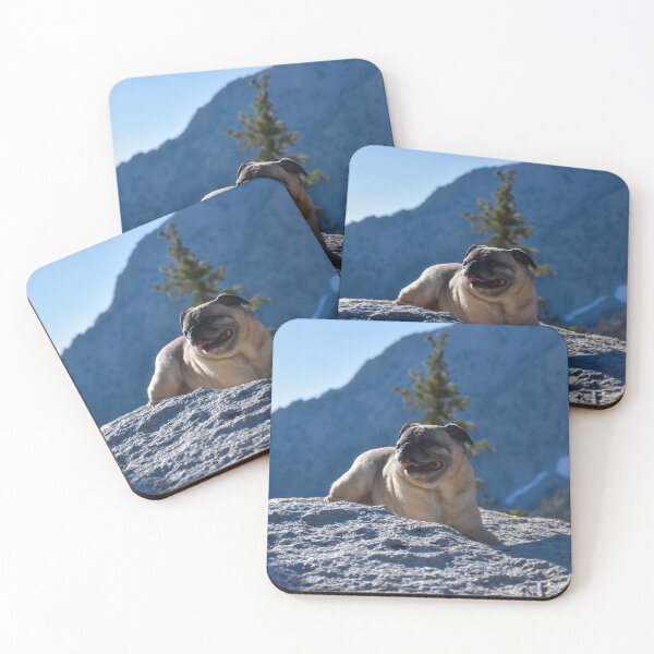 Item preview, Happy Morning Mountain Pug designed and sold by pugventurephoto.