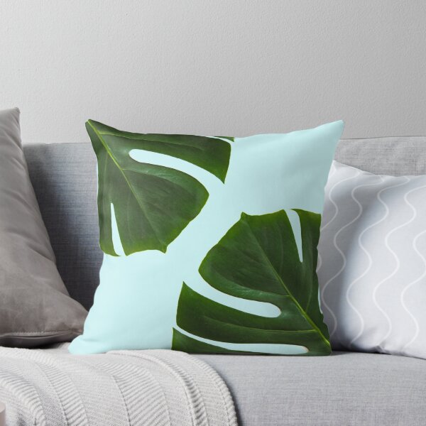 Item preview, Monstera palm leaves blue designed and sold by bohoDecor.