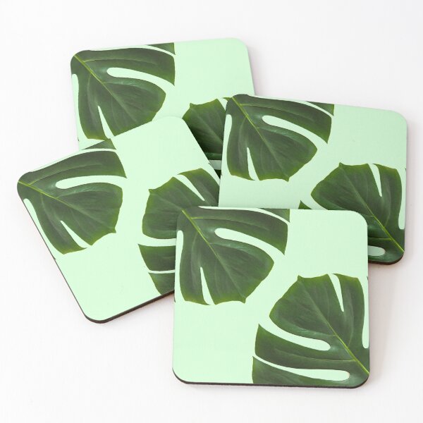 Item preview, Monstera palm leaves green designed and sold by bohoDecor.