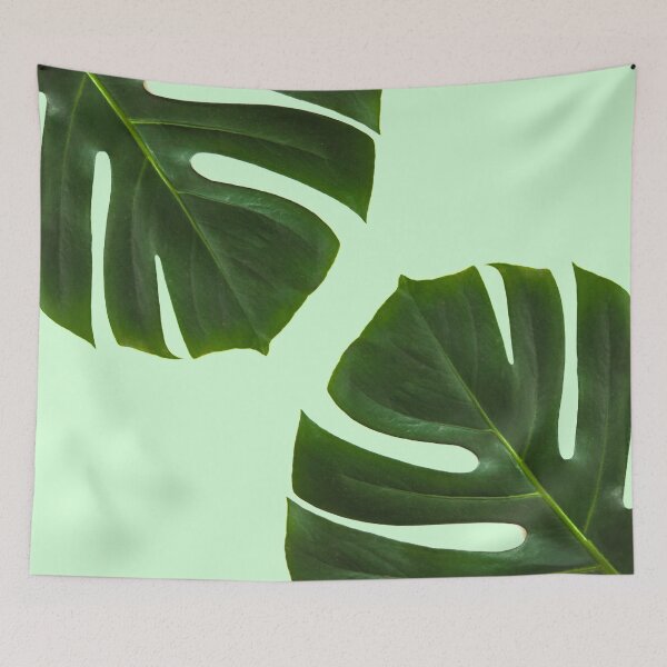 Item preview, Monstera palm leaves green designed and sold by bohoDecor.