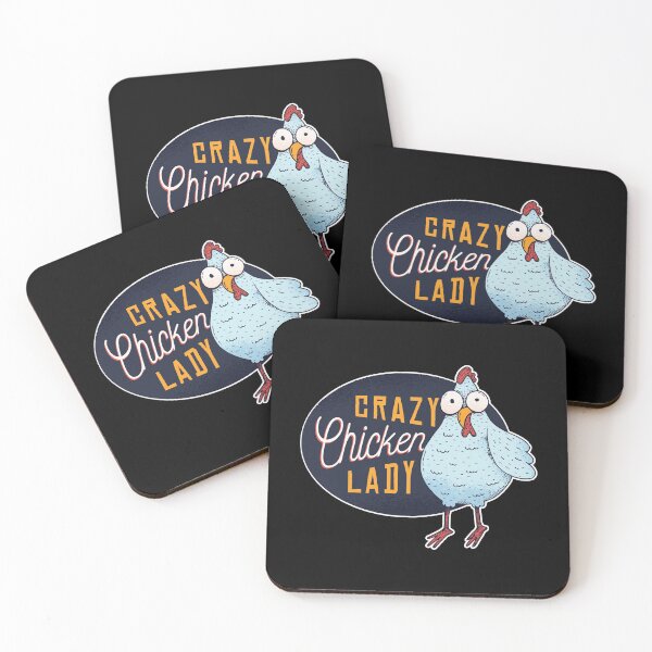 Item preview, Crazy Chicken Lady Funny chickens illustration. designed and sold by emphatic.
