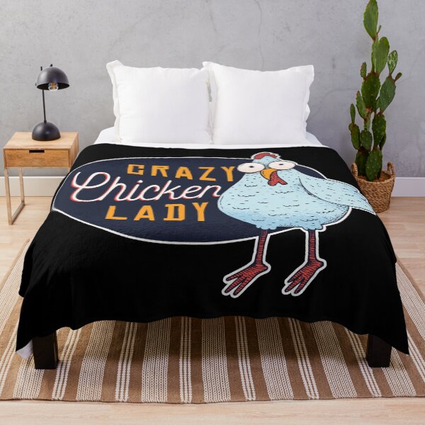 Item preview, Crazy Chicken Lady Funny chickens illustration. designed and sold by emphatic.