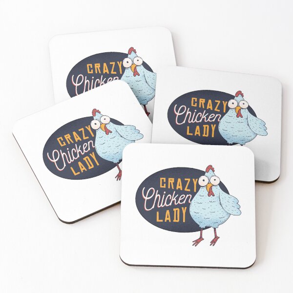Item preview, Crazy Chicken Lady Funny chickens illustration. designed and sold by emphatic.