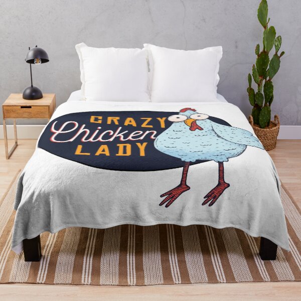 Item preview, Crazy Chicken Lady Funny chickens illustration. designed and sold by emphatic.