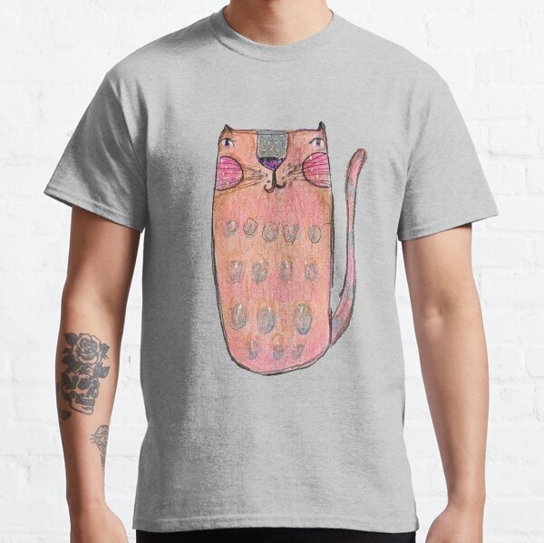 Sketchy Pink Cat Classic T-Shirt