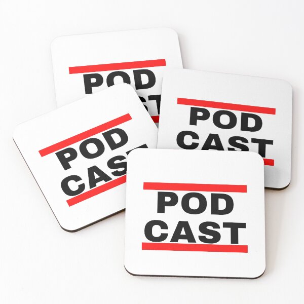 Item preview, Podcast black text designed and sold by WeMadeOurWorld.