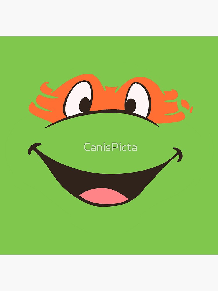 Thumbnail 3 of 3, Sticker, TMNT Teenage Mutant Ninja Turtles Leonardo Michelangelo Donatello Raphael Mikey Green designed and sold by CanisPicta.