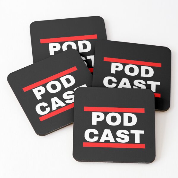 Item preview, Podcast white text designed and sold by WeMadeOurWorld.