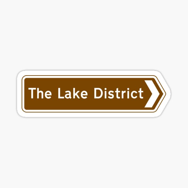 The Lake District Tourist Sign Sticker