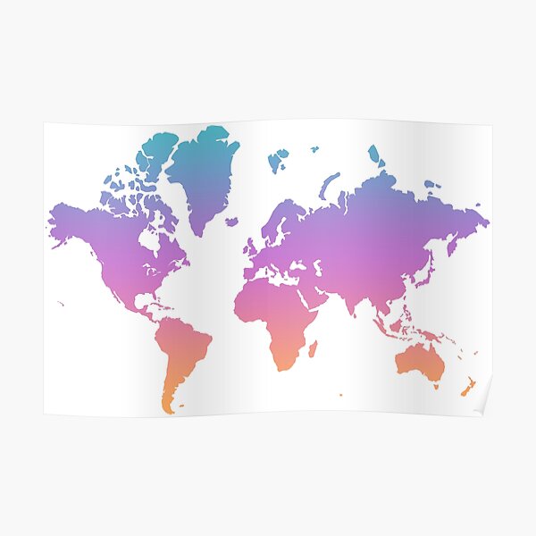 "World map" Poster for Sale by bohoDecor Redbubble