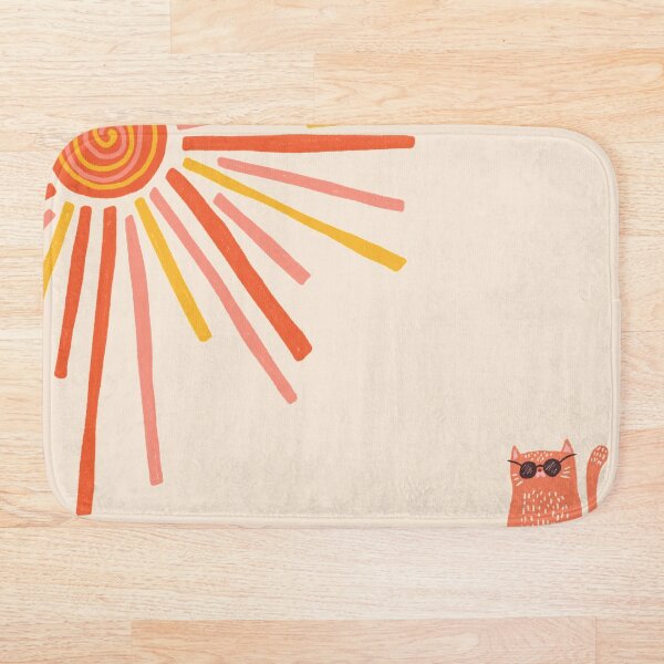 Sunshine and Cats Bath Mat