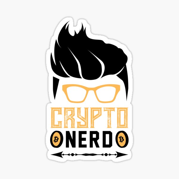 Krypto Nerd mit Haaren Sticker