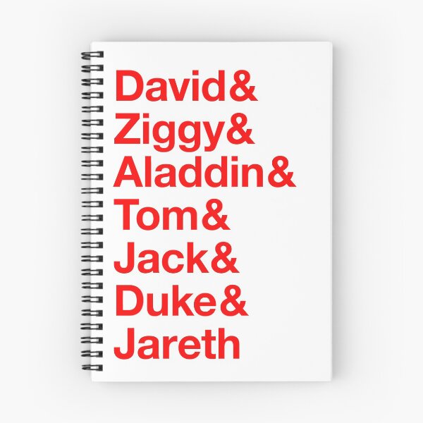 Item preview, David & Ziggy & Aladdin & Tom & Jack & Duke & Jareth List - Red Lettering designed and sold by VenusOak.