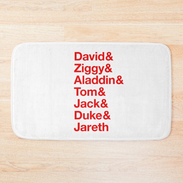 Item preview, David & Ziggy & Aladdin & Tom & Jack & Duke & Jareth List - Red Lettering designed and sold by VenusOak.