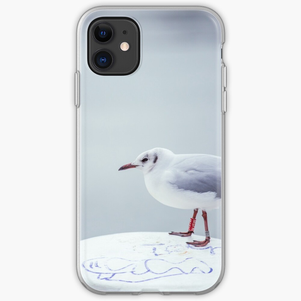 Seagull on bollard iPhone Case & Cover