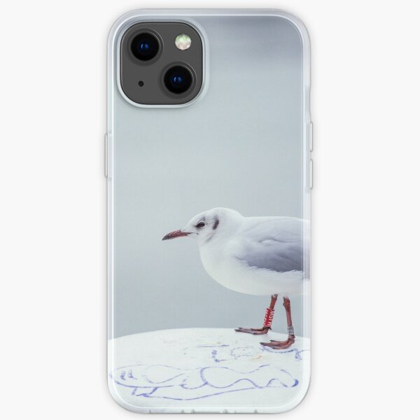 Seagull on bollard iPhone Soft Case