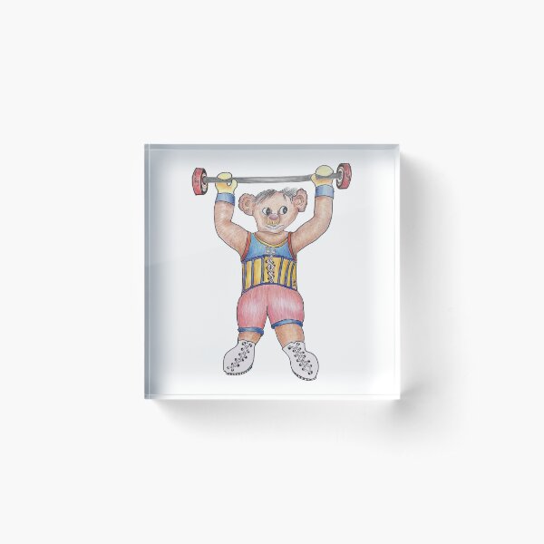 Arno Strongman Circus Performer Acrylic Block